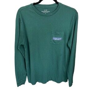Vineyard Vines Martha’s Vineyard Xmas‎ Trees Long Sleeve Shirt Size Small Green